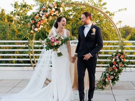 Vibrant Pink & Orange Wedding | Orlando Science Center