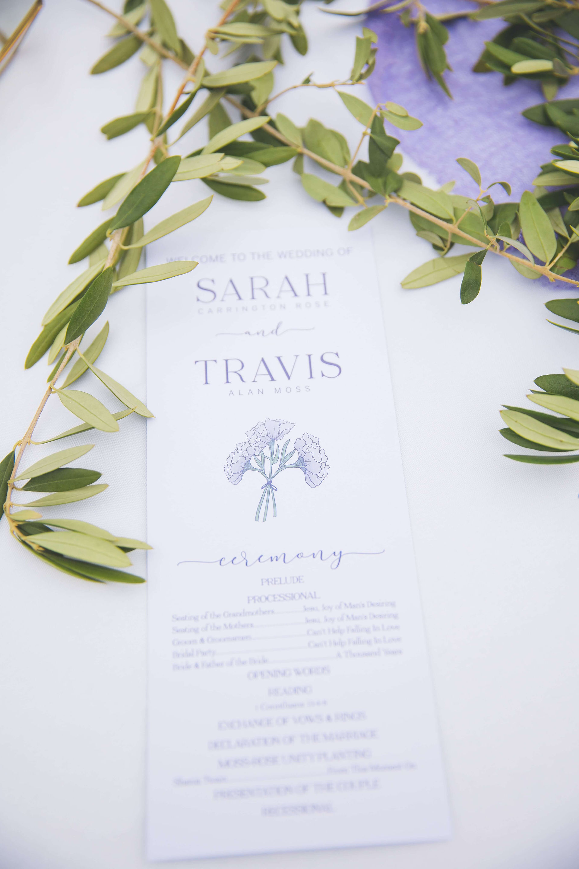 Wedding Program Details