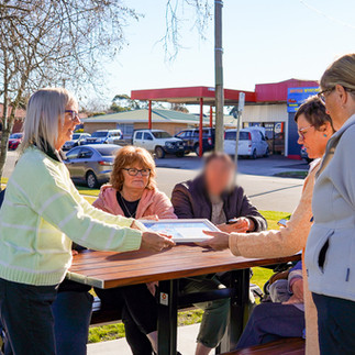 Wynyard Disability Clients and Wynyard Waratah Council celebrate new Park bench