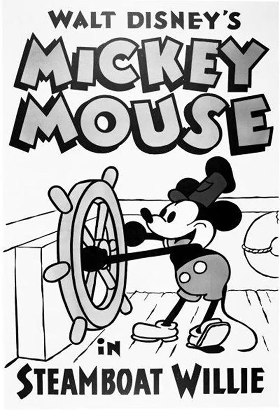 Mickey Mouse no curta Steamboat Willie