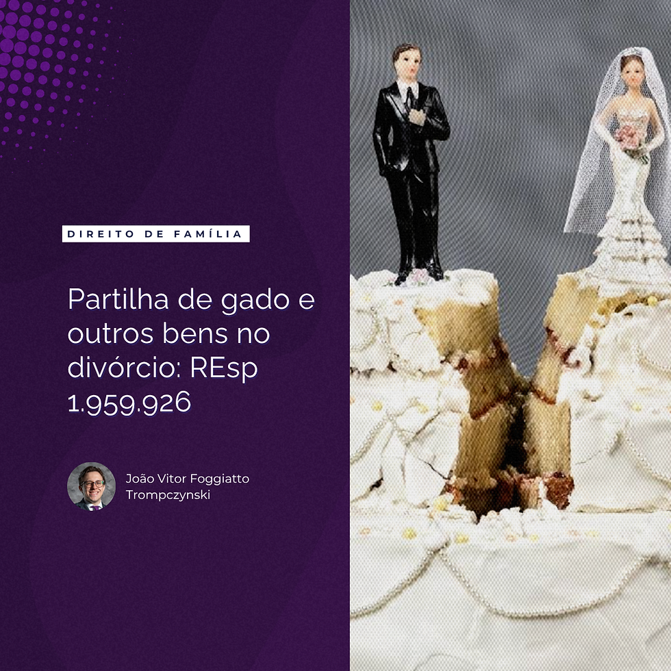 Divisão de cabeças de gado no divórcio