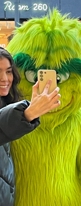 Animation mascotte Grinch, événement rencontres noel idée mascottes