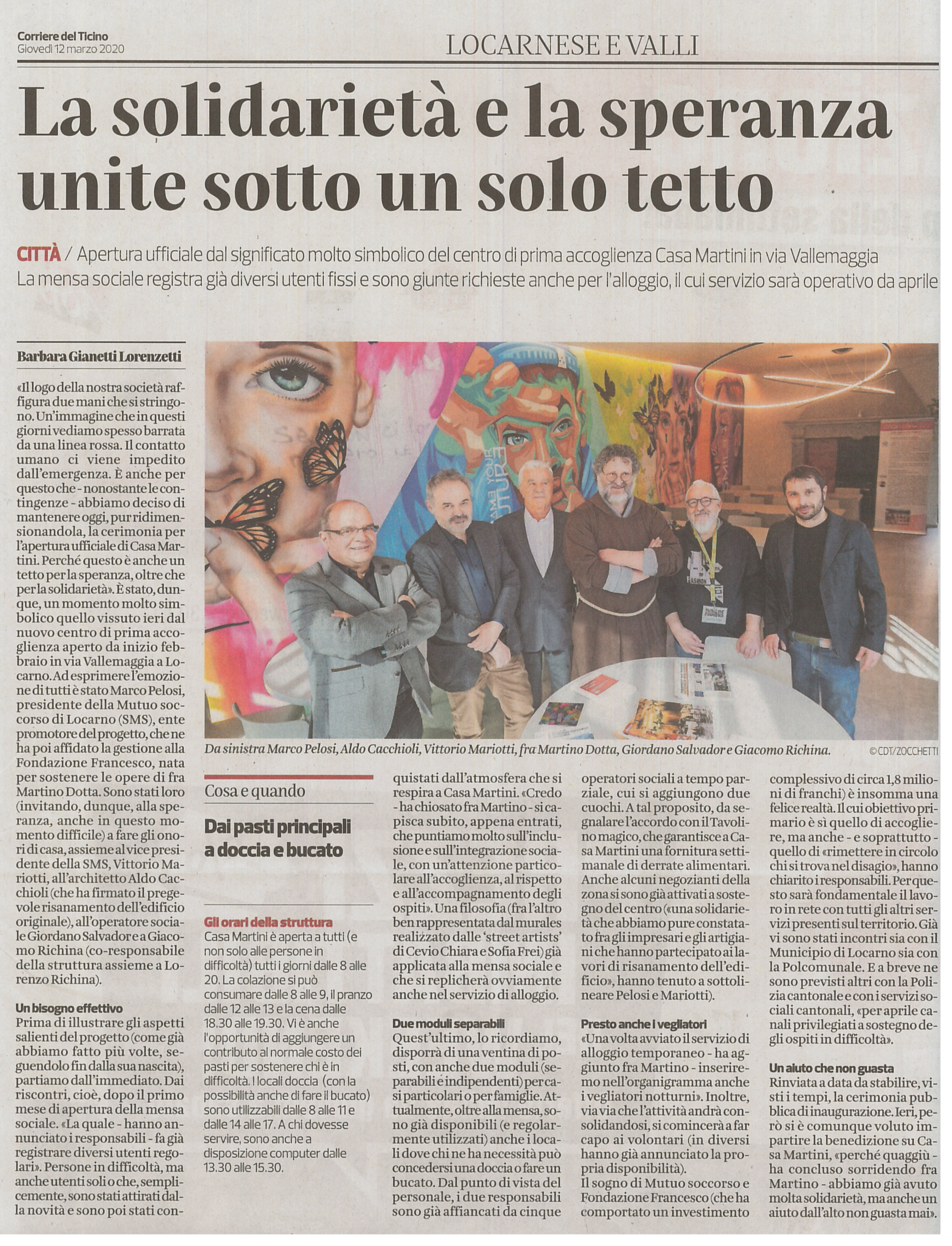 Corriere del Ticino 12.03.2020