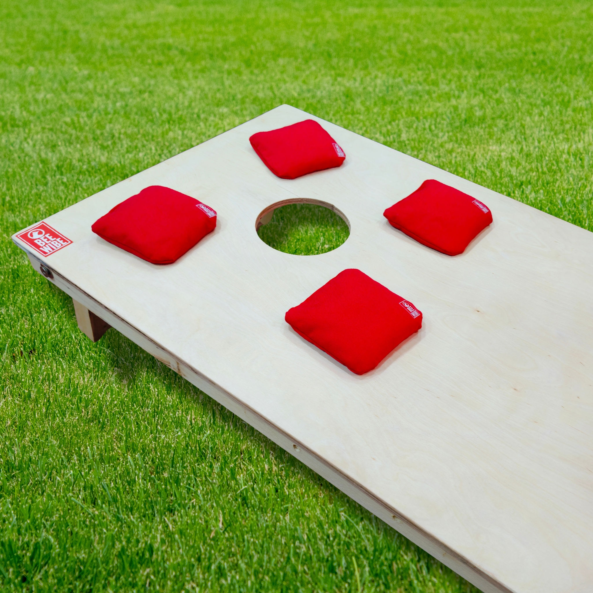 Beewibe Set of 4 Regulation Cornhole Bags (Red)
