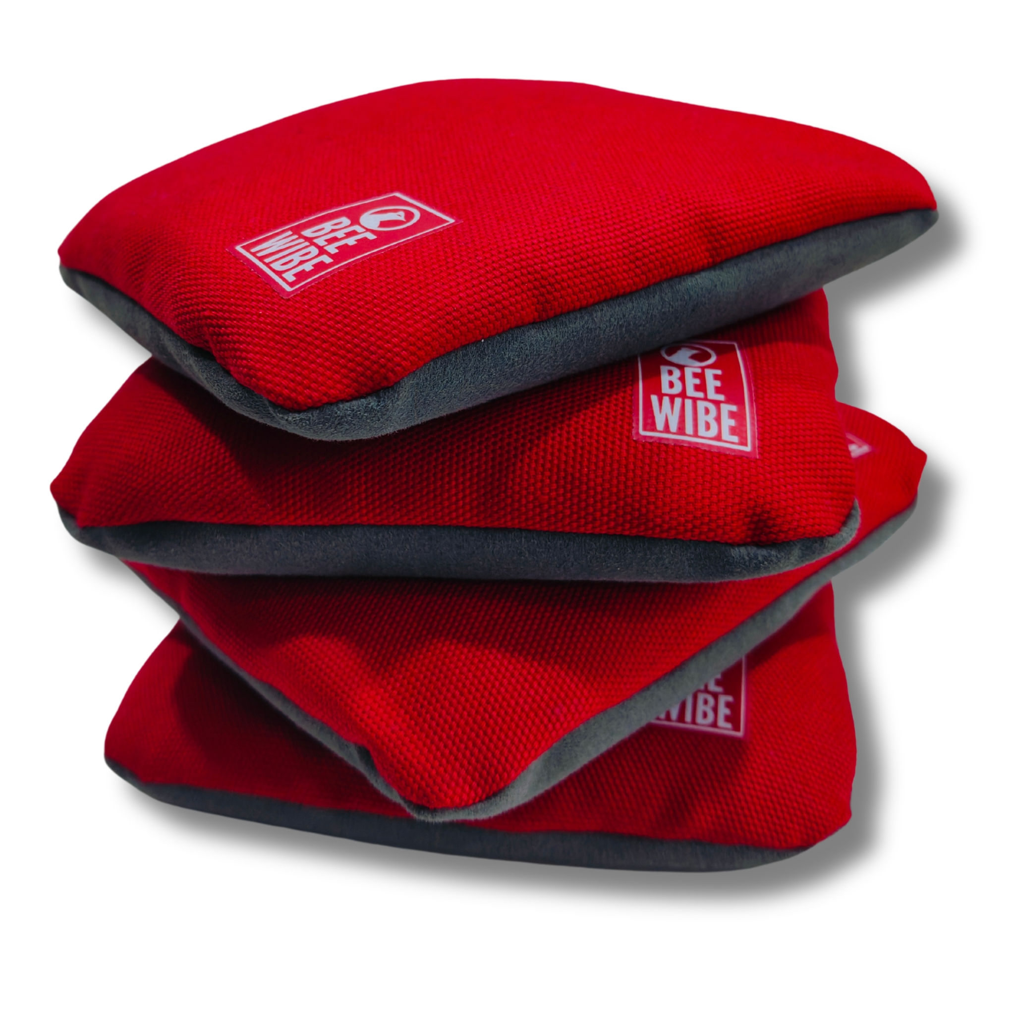 Beewibe Set of 8 Regulation Cornhole Suede Bags (Red/Pink)