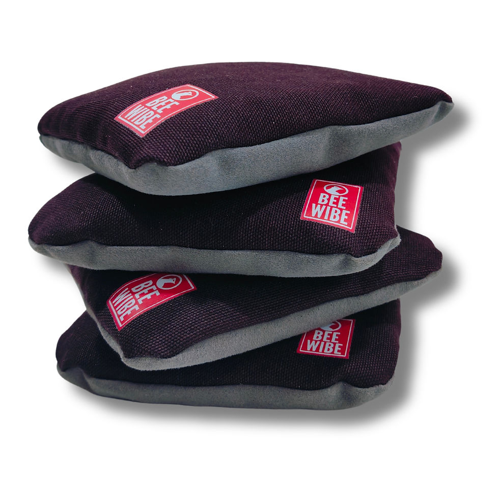 Thumbnail: Beewibe Set of 8 Regulation Cornhole Suede Bags (Brown/Pink)