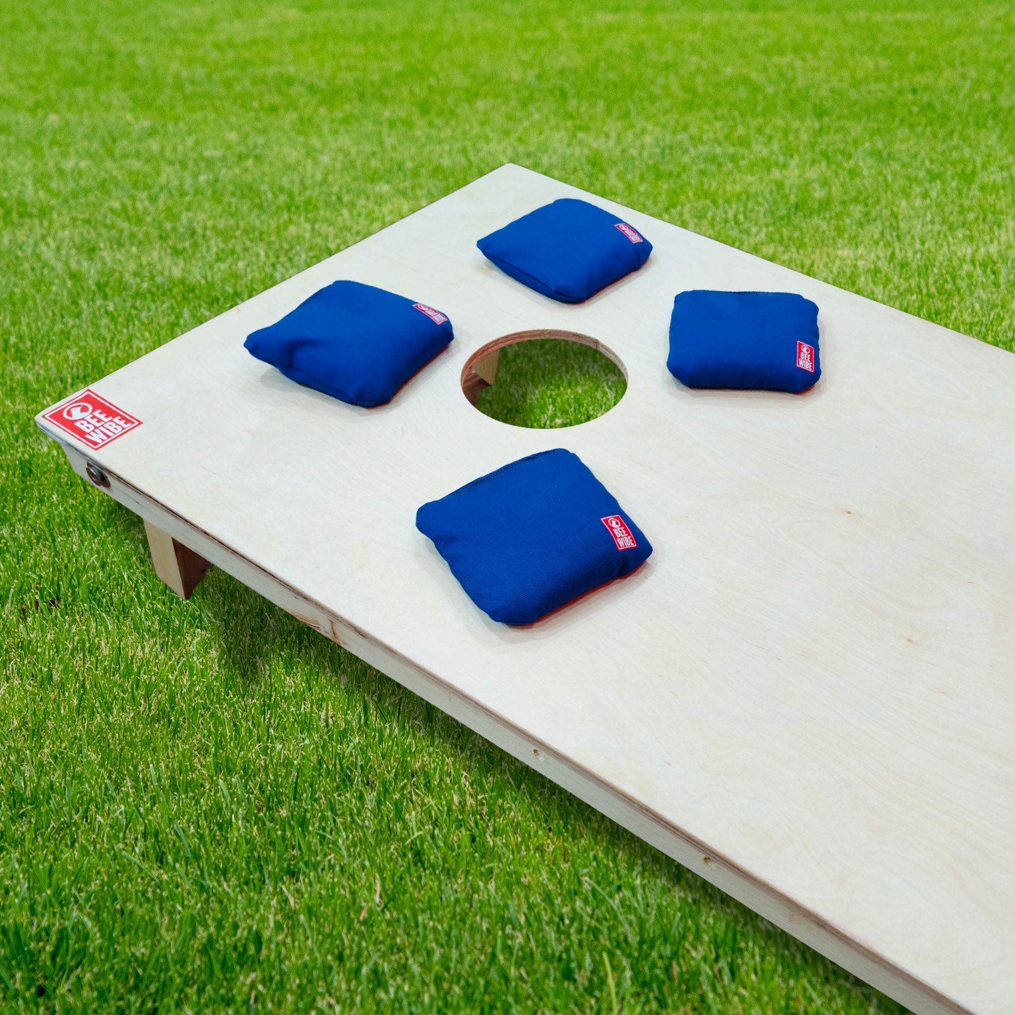 Beewibe Set of 4 Regulation Cornhole Bags (Blue)