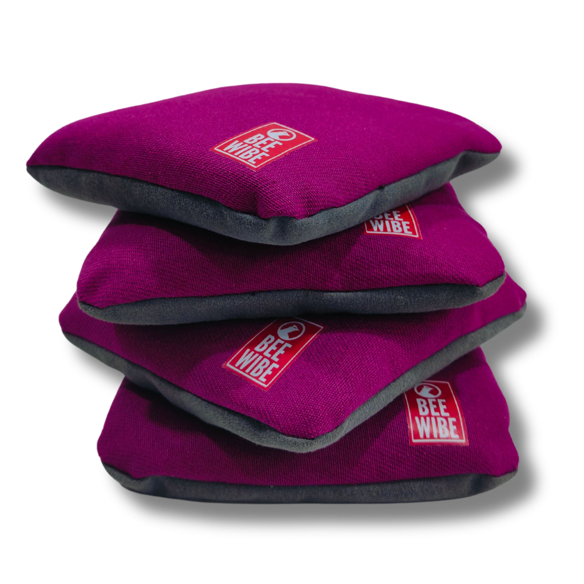 Beewibe Set of 8 Regulation Cornhole Suede Bags (Red/Pink)