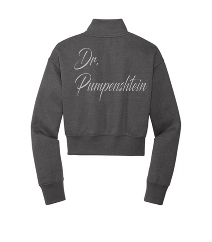 Grey cropped 1/4 zip up | Pumpenshtein