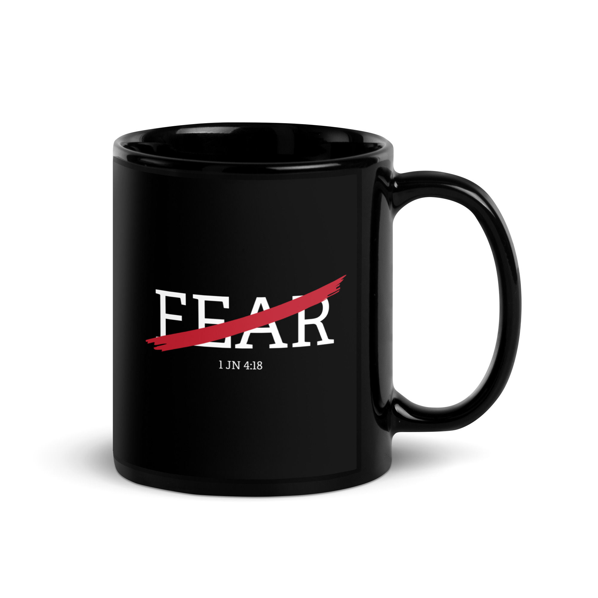 No Fear Black Glossy Mug
