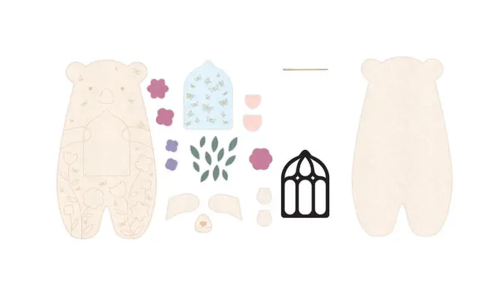 Thumbnail: The Keeper Bears - Bloombear- Felt Doll Kit