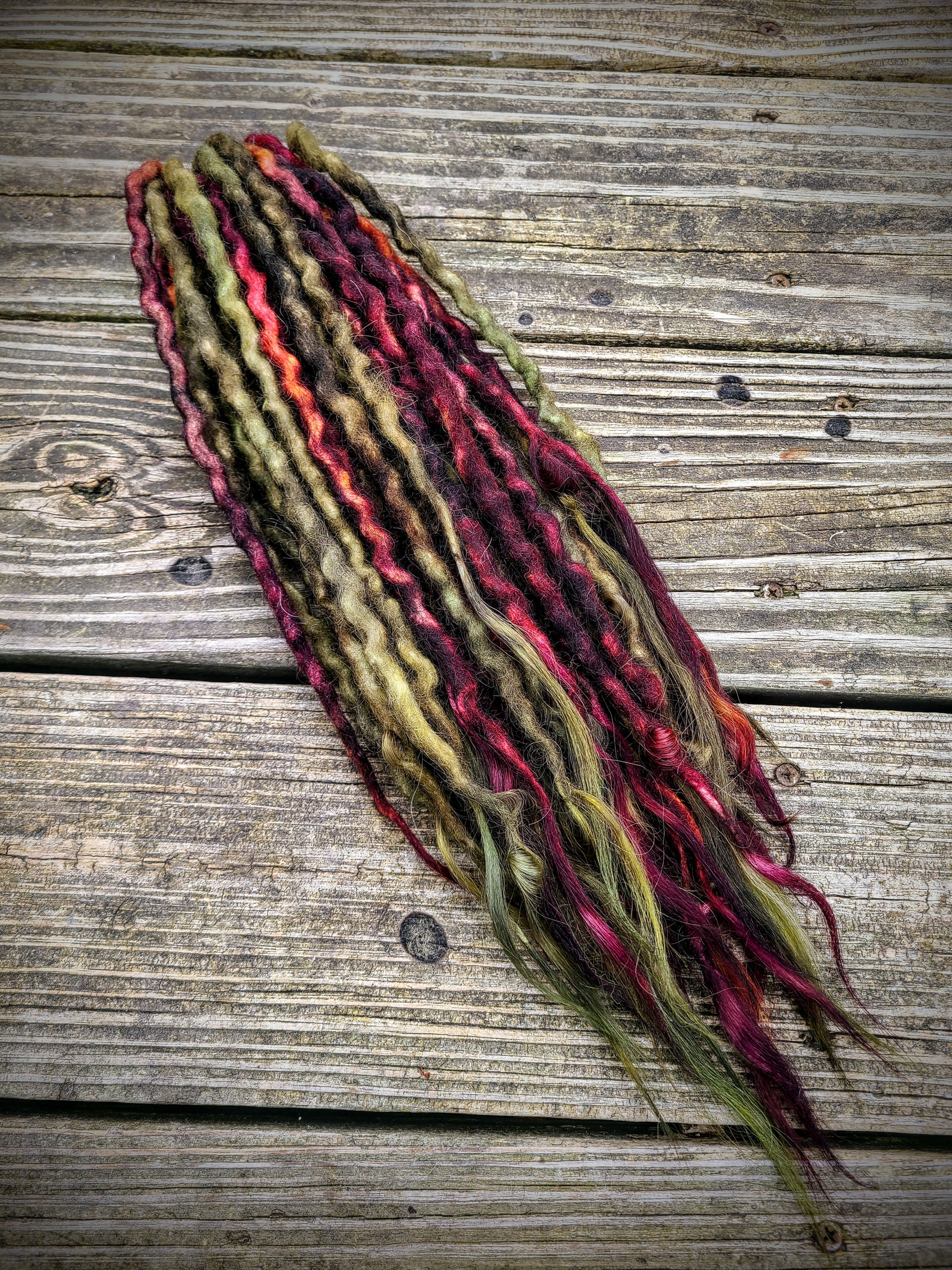 Fall Harvest Festival Half Set of Wool Dreadlocks