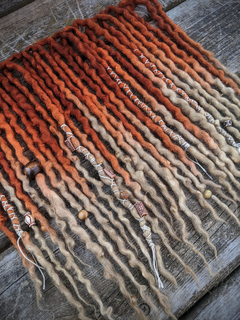 Thumbnail: Foxy Lady Partial Set of Wool Dreadlocks