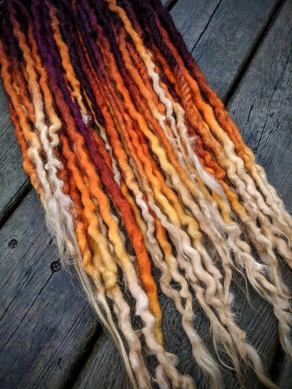 Thumbnail: Harvest Moon Partial Set of Wool Dreadlocks