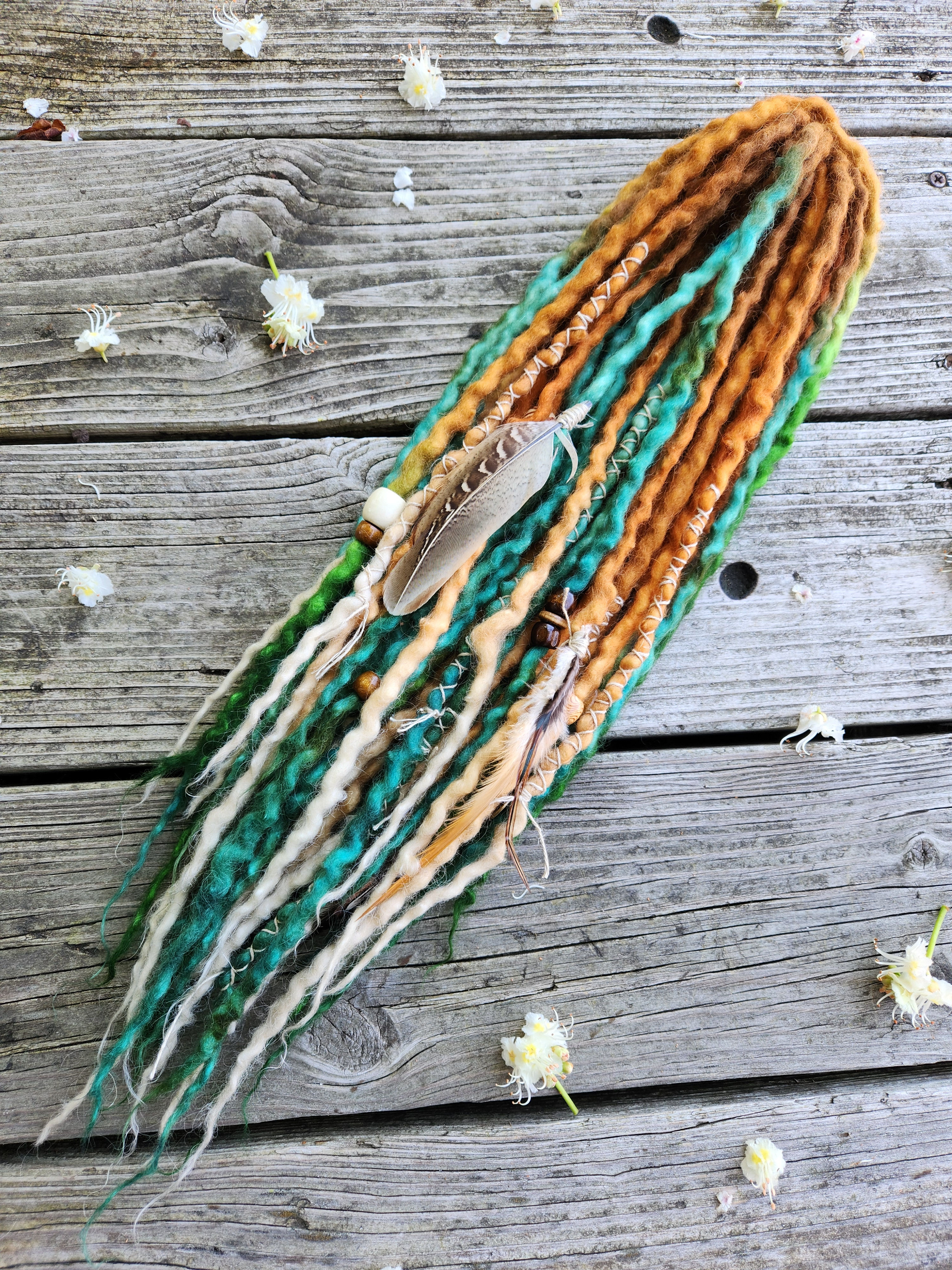 Copper Forest Faerie Half Set of Wool Dreadlocks