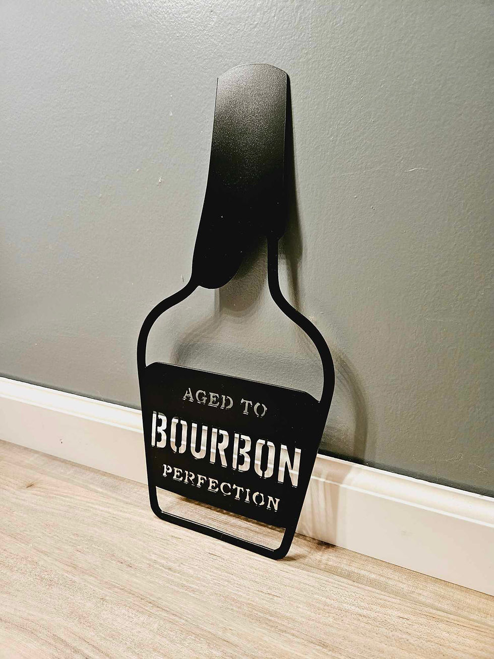 Thumbnail: Bourbon Bottle Metal Sign