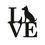 Thumbnail: "Love" Cat/Dog/Animal Rustic Metal & Wood Stand