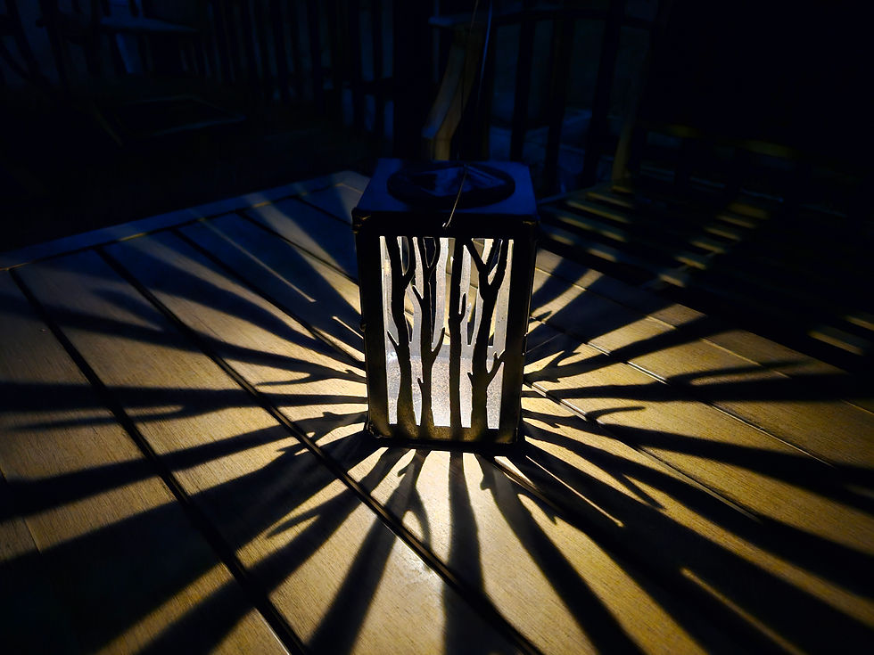 Thumbnail: Hanging Birch Tree Solar Luminary Garden Lantern
