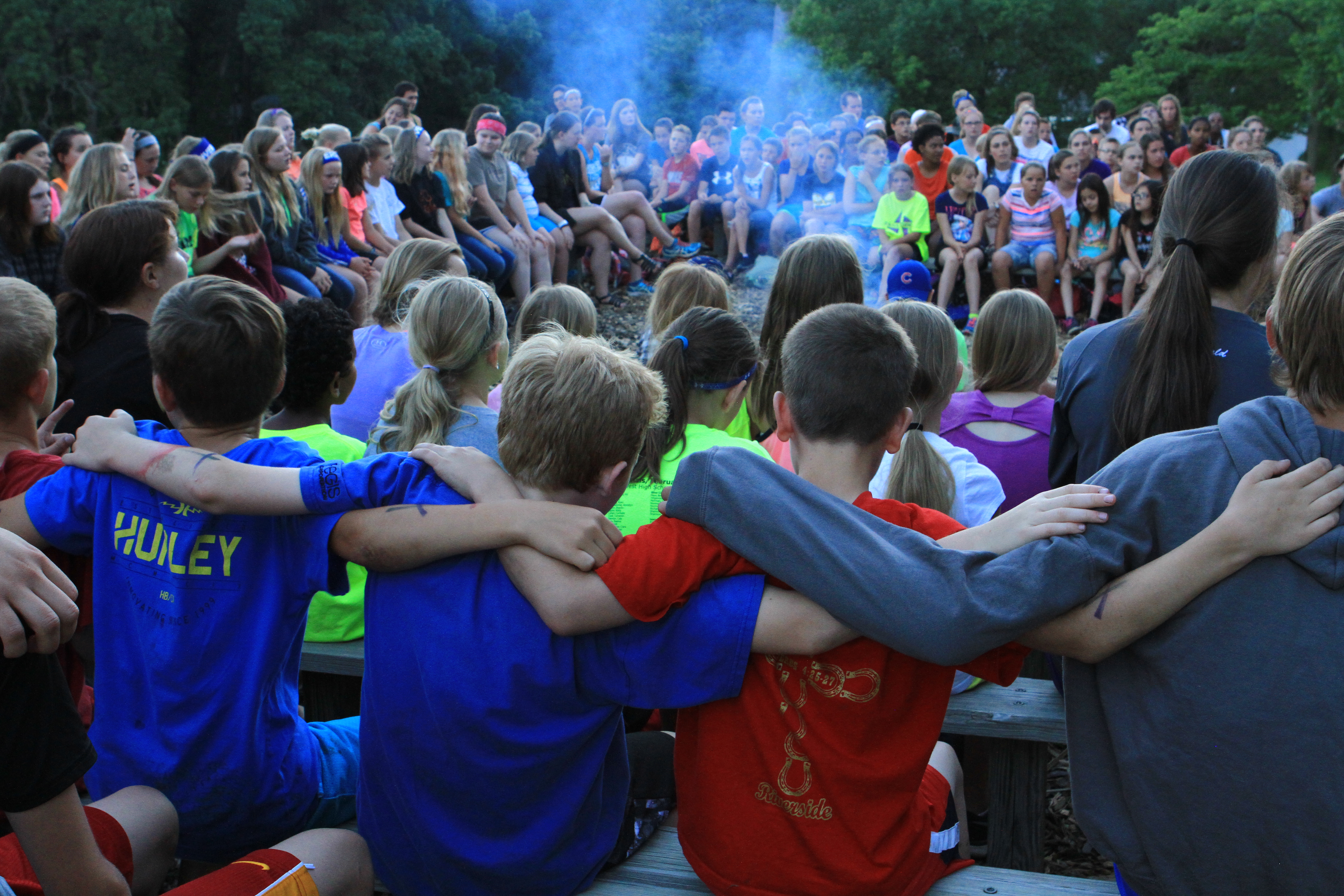 Worship around a campfire!
