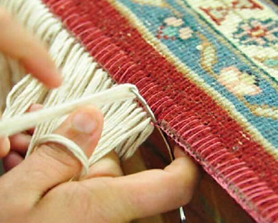 El dokuma halı saçak tamiri