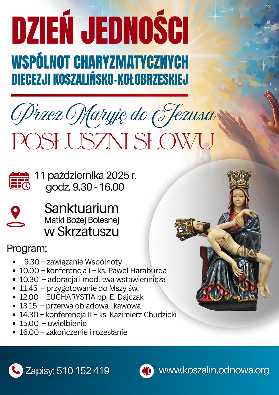 Dzień Jedności wspólnot charyzmatycznych diecezji koszalińsko-kołobrzeskiej