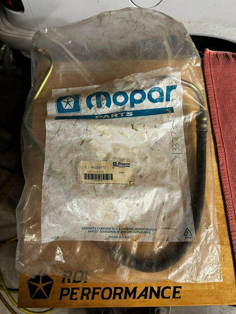 High Pressure Power Steering Hose NOS Mopar # 4333773