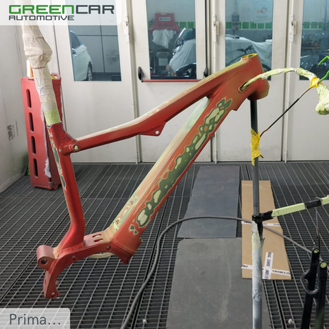 Verniciatura telaio bici per cambio colore o ripristino di graffi - GREENCAR Automotive