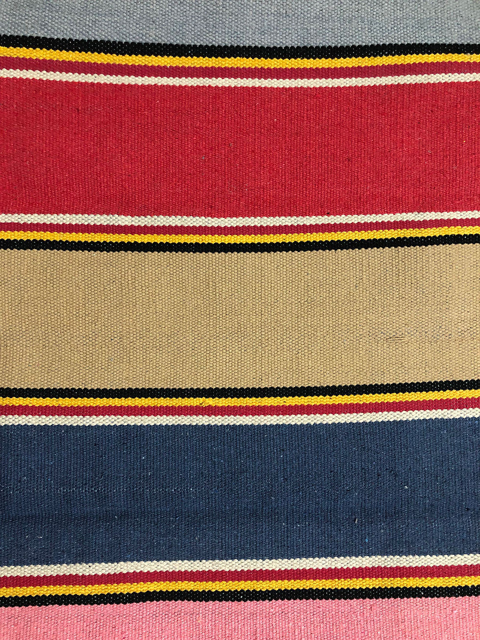 Thumbnail: Export Collection - 100% Cotton Durries - Multicolor Stripe 27 - Made in