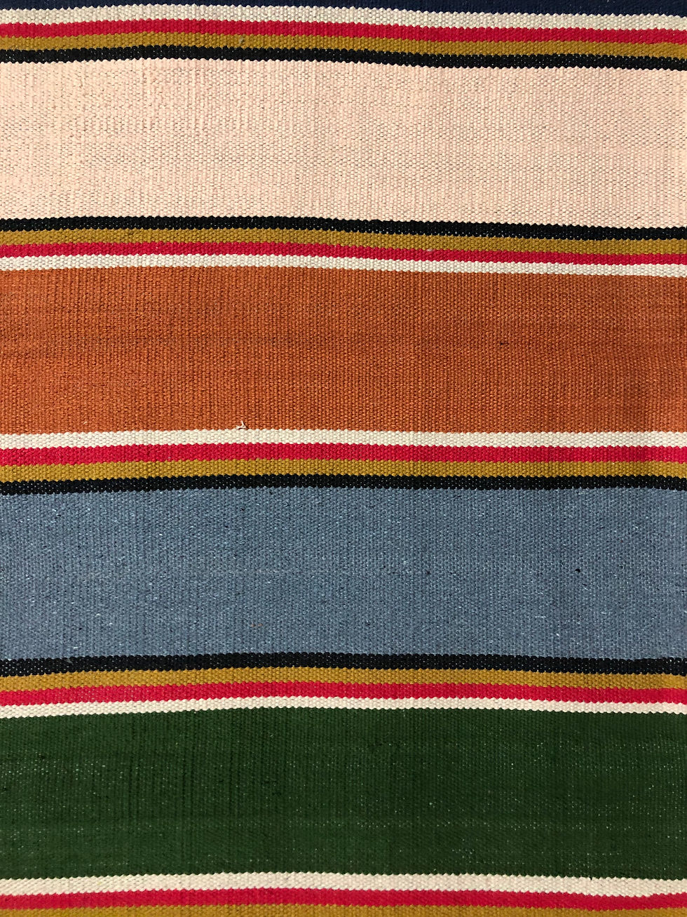 Thumbnail: Export Collection - 100% Cotton Durries - Multicolor Stripe 11 - Made in