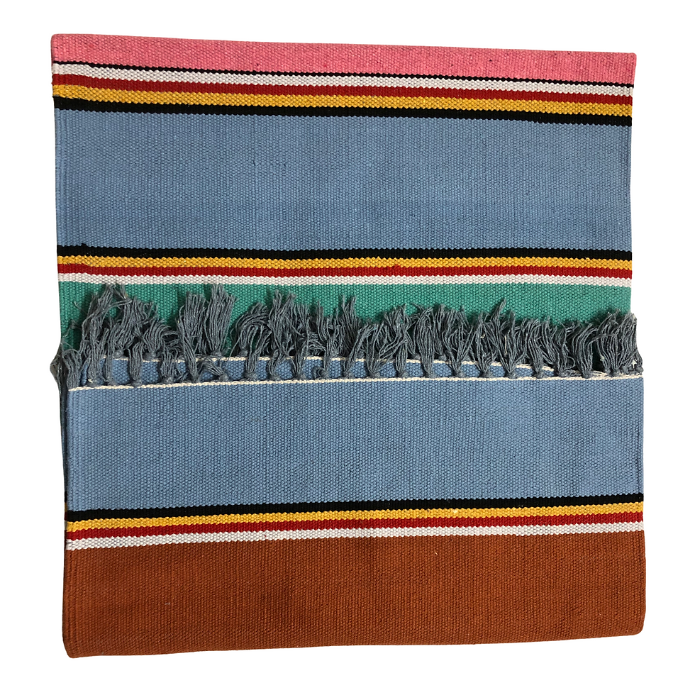 Thumbnail: Export Collection - 100% Cotton Durries - Multicolor Stripe 34 - Made in