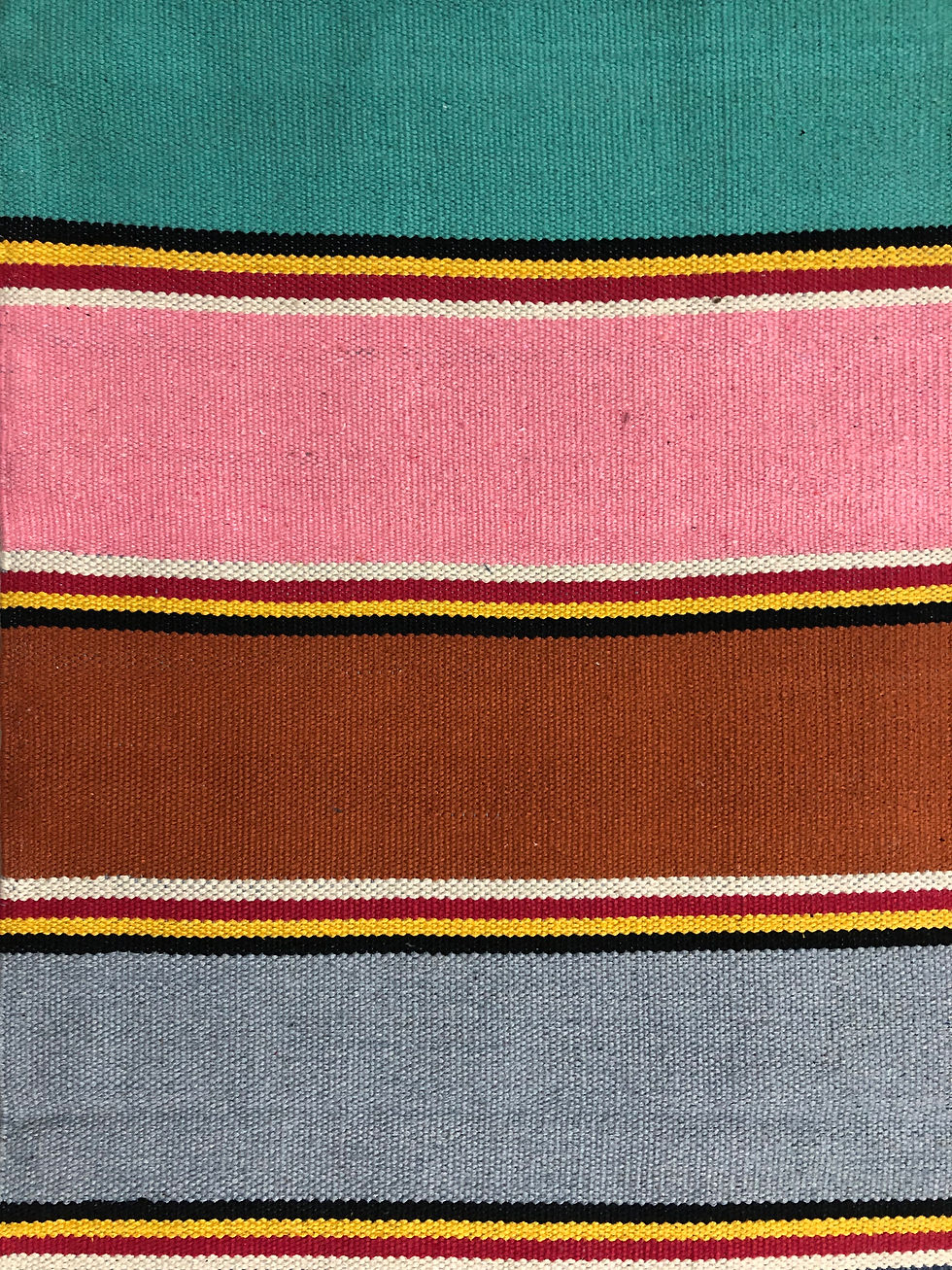 Thumbnail: Export Collection - 100% Cotton Durries - Multicolor Stripe 12 - Made in