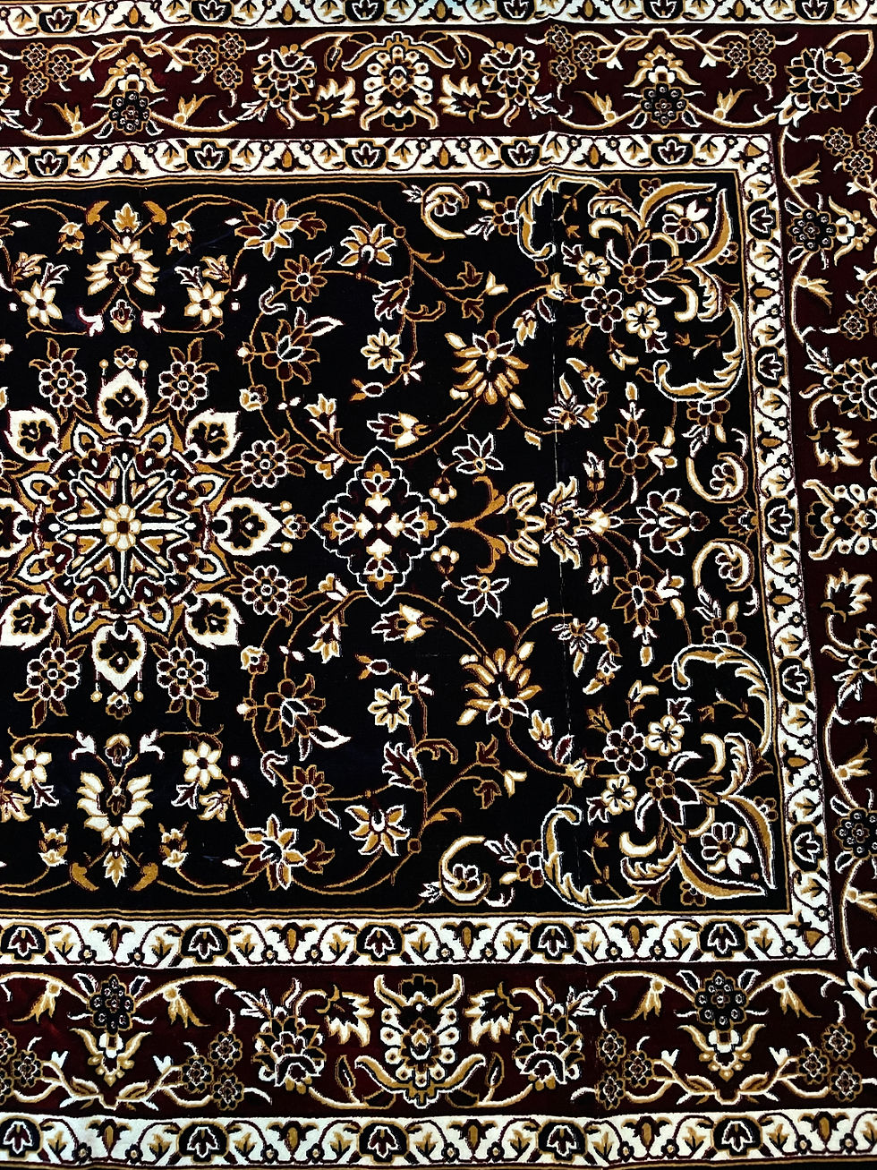 Thumbnail: Traditional Collection - Premium Carpet - 5x7 feet - 3 Kgs Weight - Navy Blue
