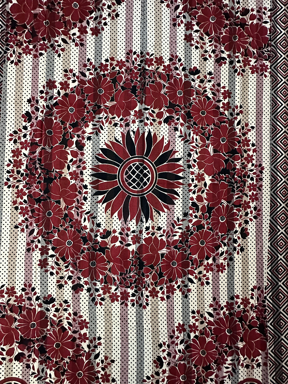 Thumbnail: Traditional Collection Single Bedsheet 60x90 inch Khadi Cotton Red Floral