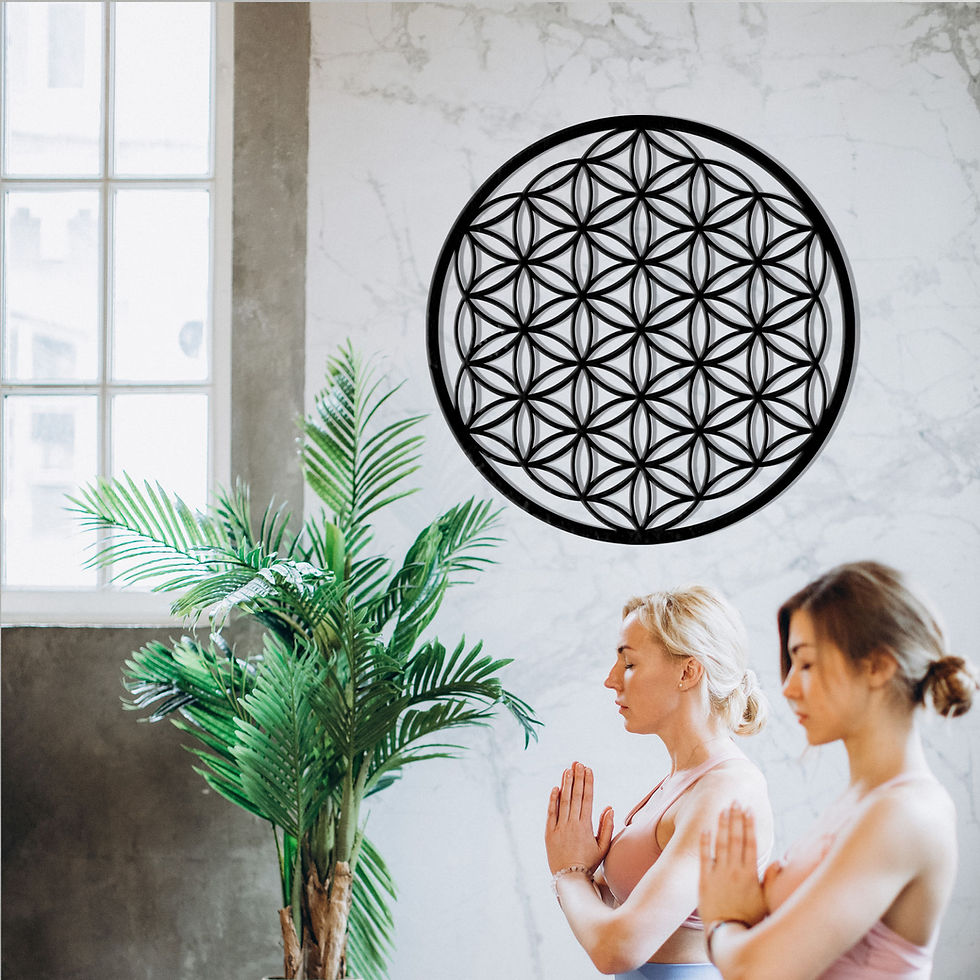 Thumbnail: Luxury Flower Of Life, Gold Metal Wall Art, Gold Flower Decor, Metal Wall Decor
