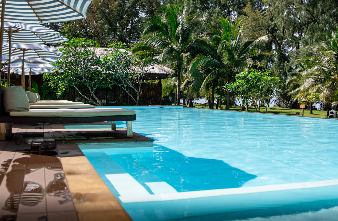 Ocean-facing pool, where the estate is being upgraded