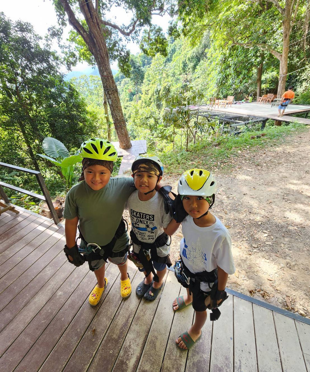 Children enjoying an outdoor activity on Koh Lanta