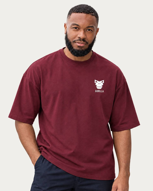 Established Tee in Burgundy