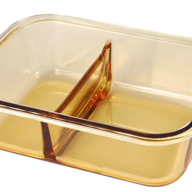 Thumbnail: Amber Square Glass Food Storage Container 4-Piece Set