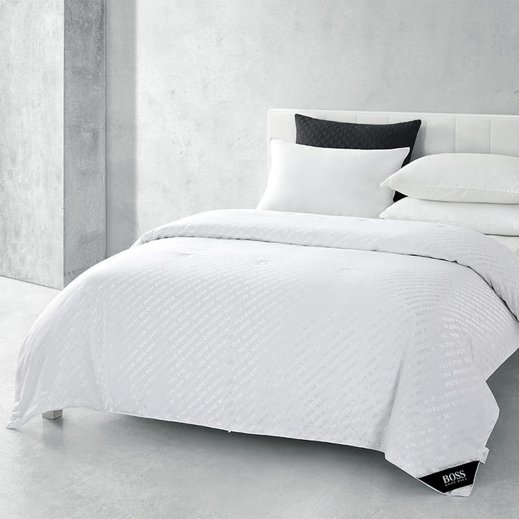 Thumbnail: Boss Jacquard Logo Mulberry Silk Quilt