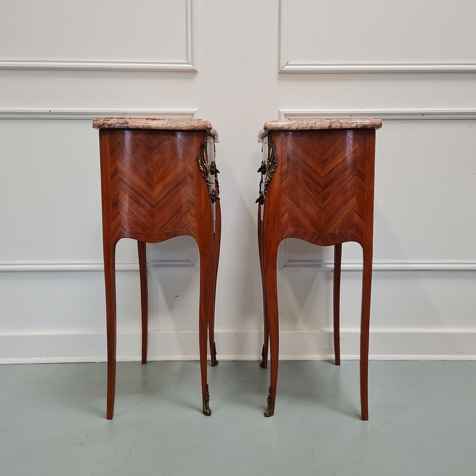 Thumbnail: Pair of French Bedside Tables c1930