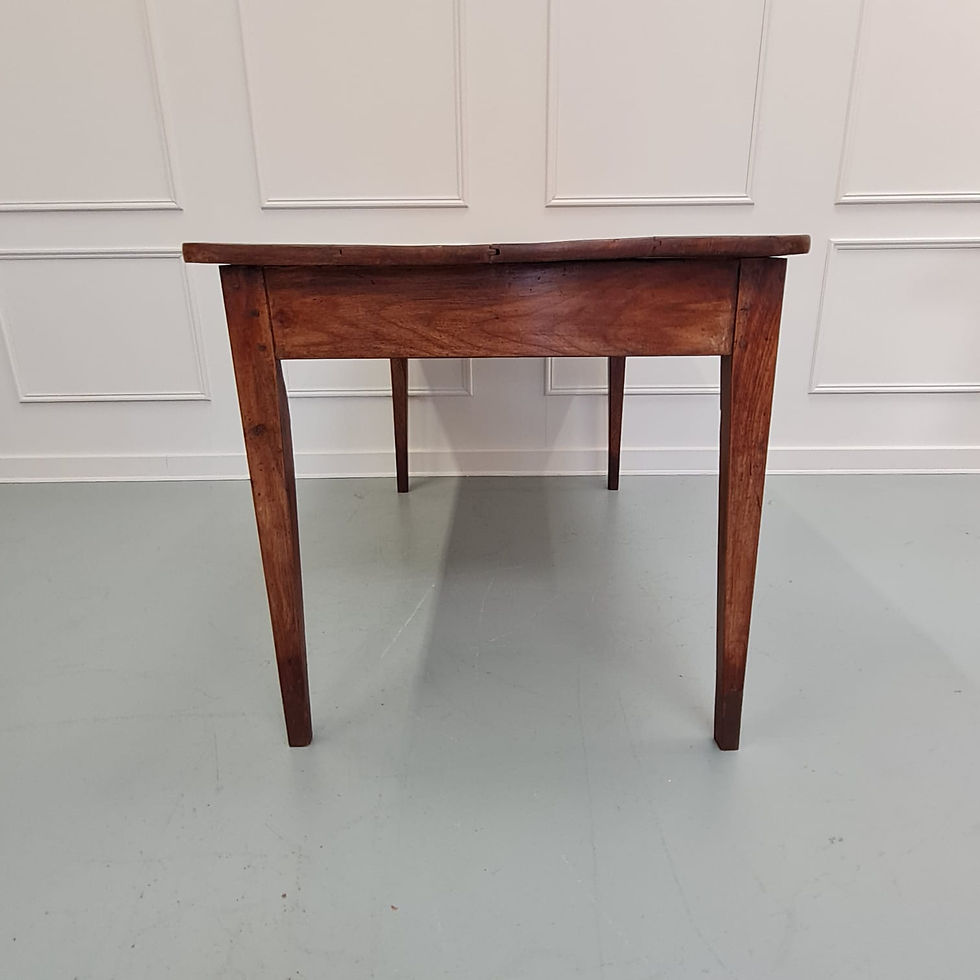 Thumbnail: Charming French Cherry Farmhouse Table c1850