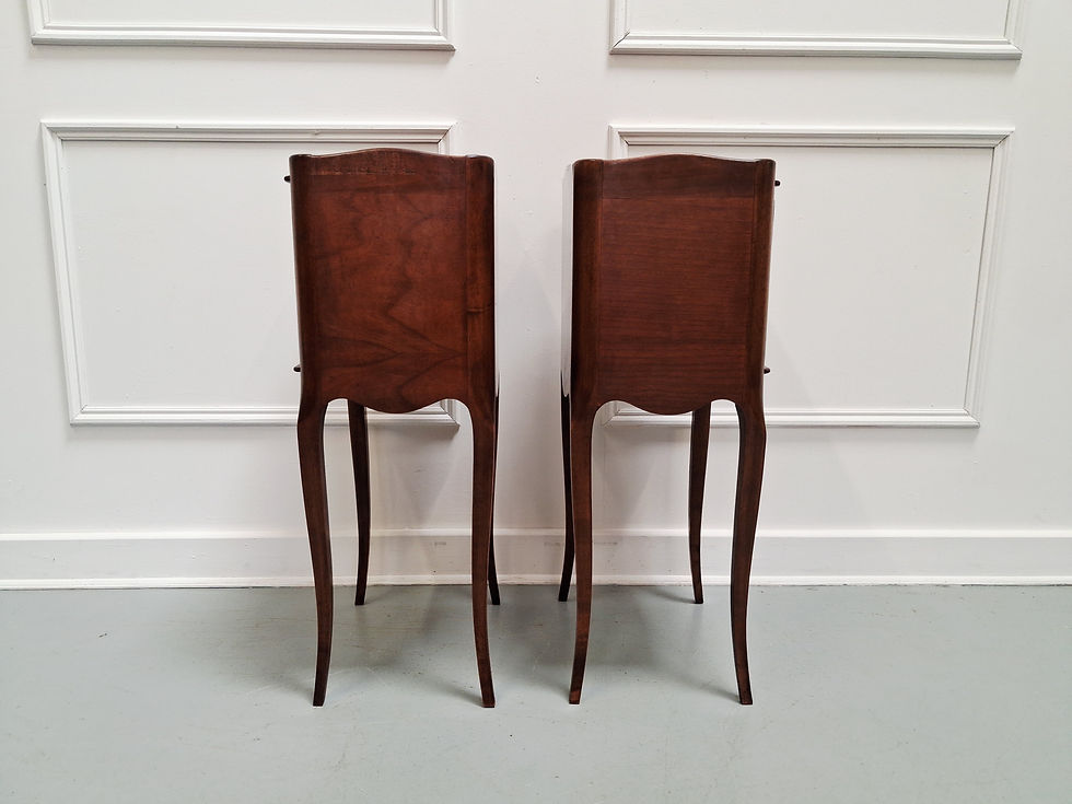 Thumbnail: Lovely French Cherry Bedside Tables c1930