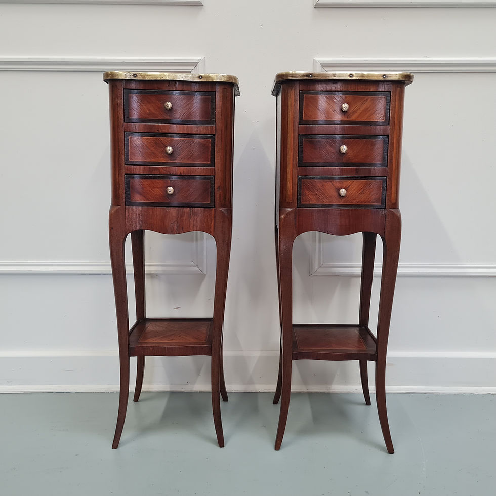 French Kingwood Bedside Cabinets C1930
