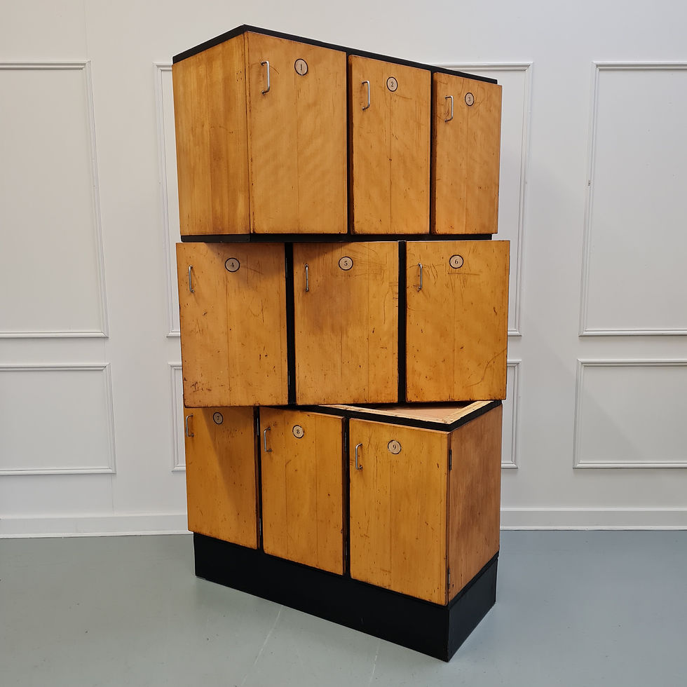 Thumbnail: Vintage School Laboratory Lockers C1950