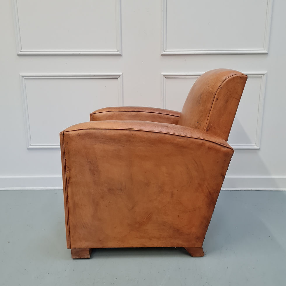 Thumbnail: French Leather Clubchair C1930