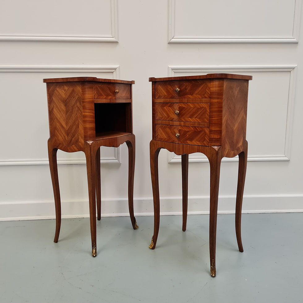 Thumbnail: Pair of Kingwood Bedside Tables c1930