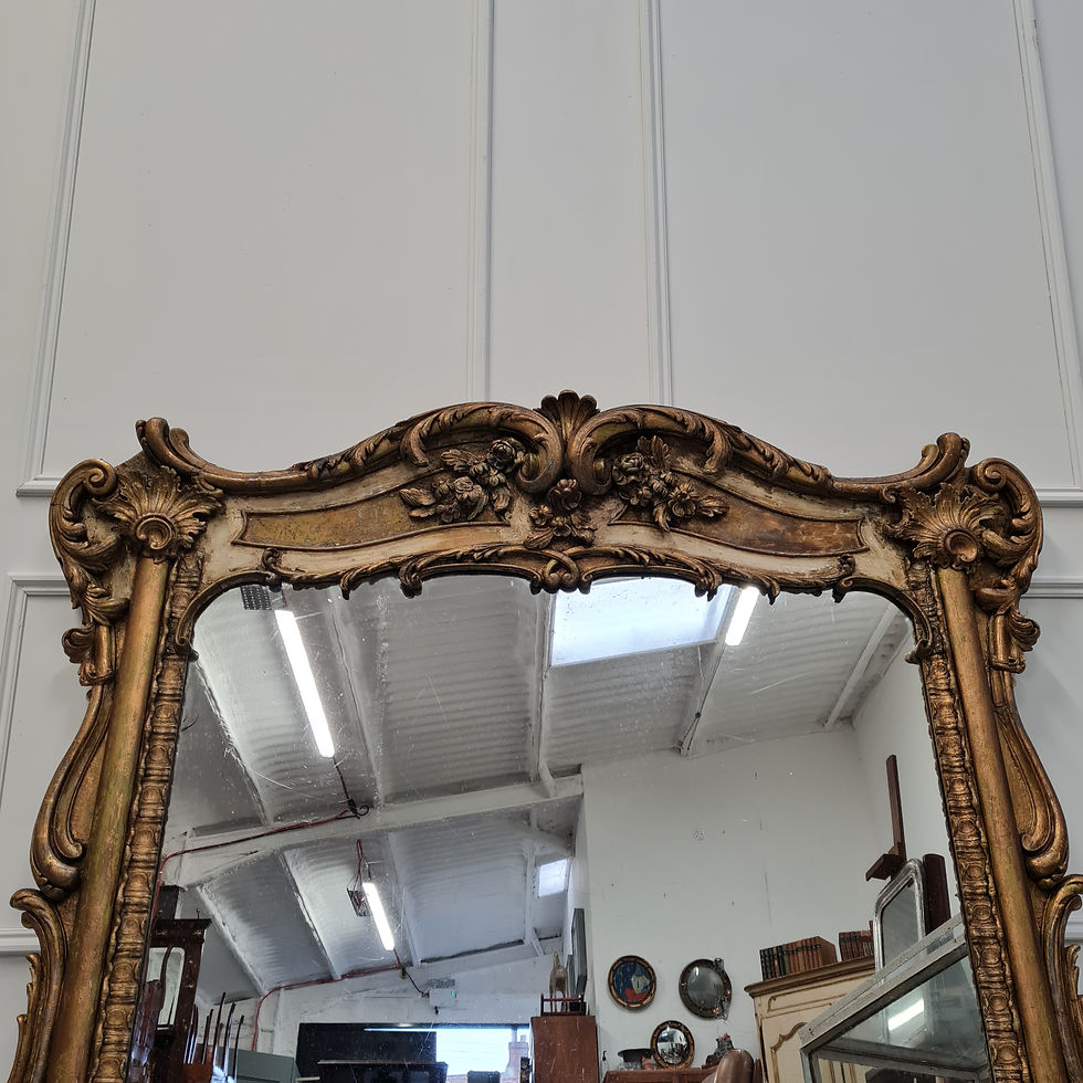 Thumbnail: Decorative Antique English Overmantel Mirror C1830