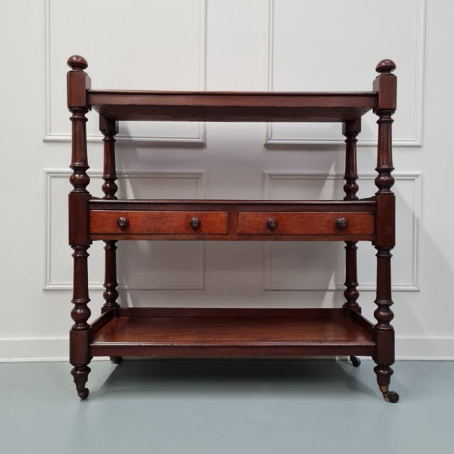 Antique Mahogany Buffet Dumb Waiter