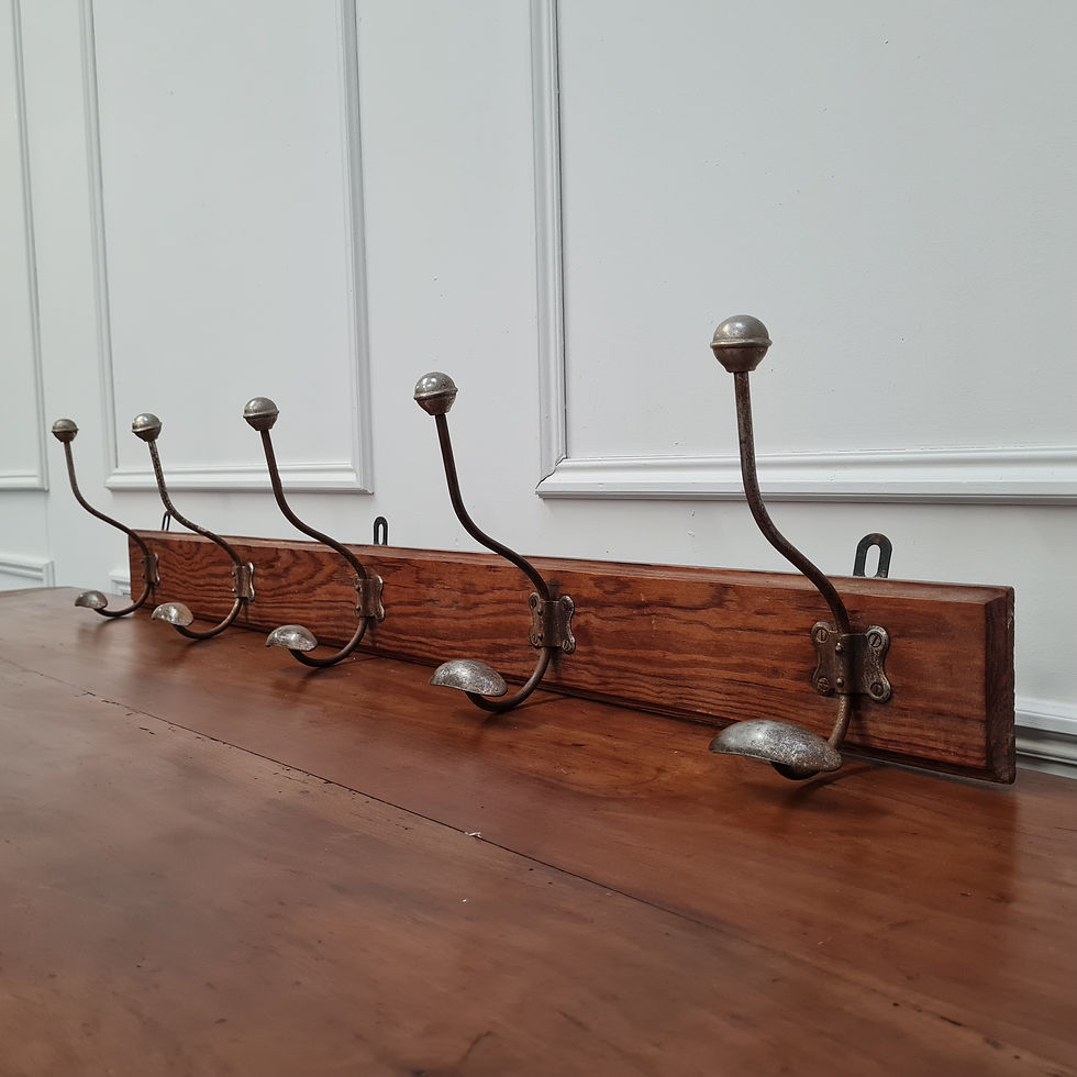 Large Steel Coat Hooks c1930