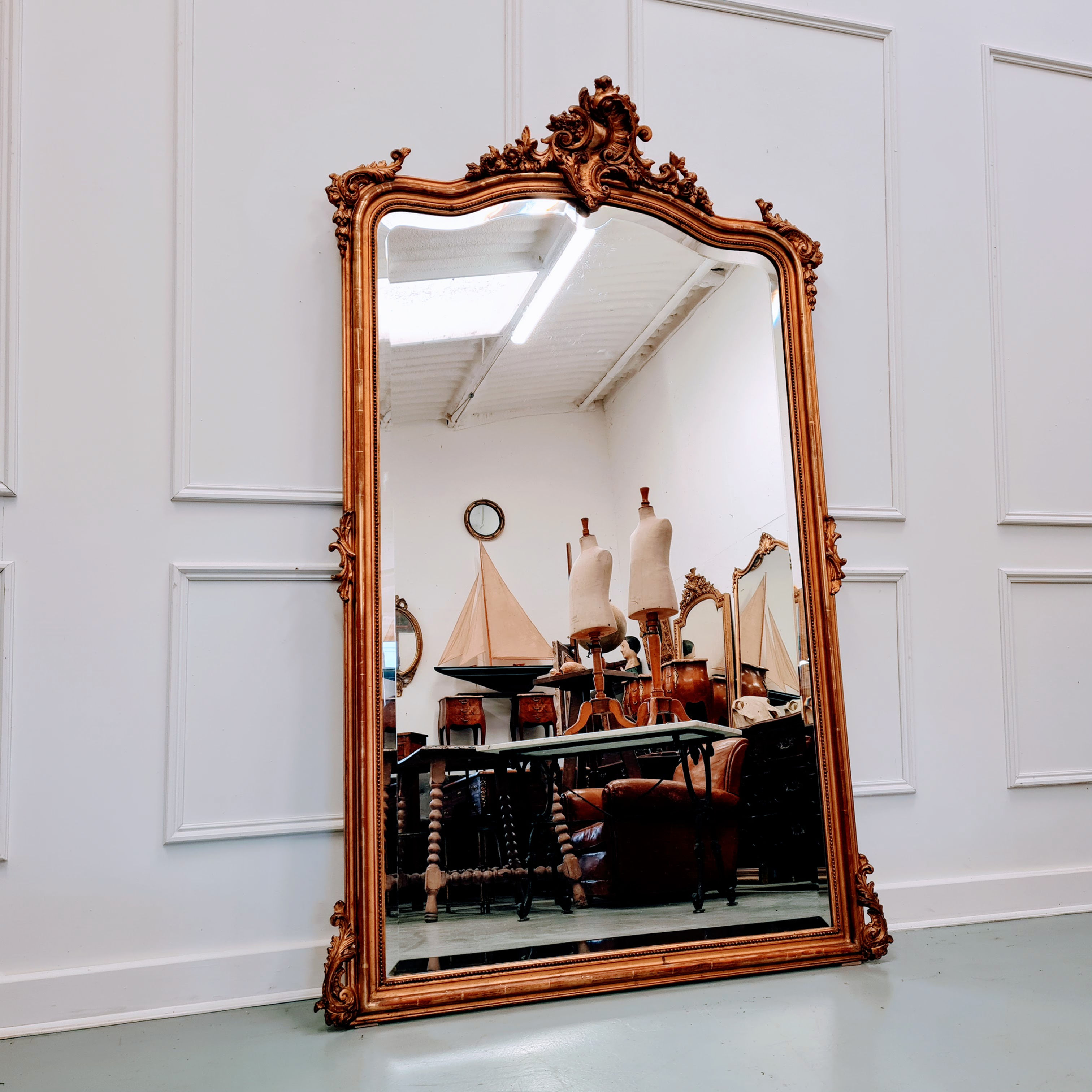 Antique French Gilded Mirror C1890